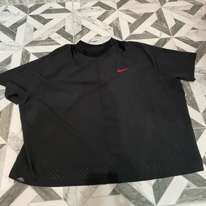 Nike Korea Cropped Short-Sleeve Soccer Women Jersey Black CQ9263 010 XL